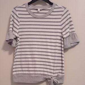 Striped Gray Women's Top